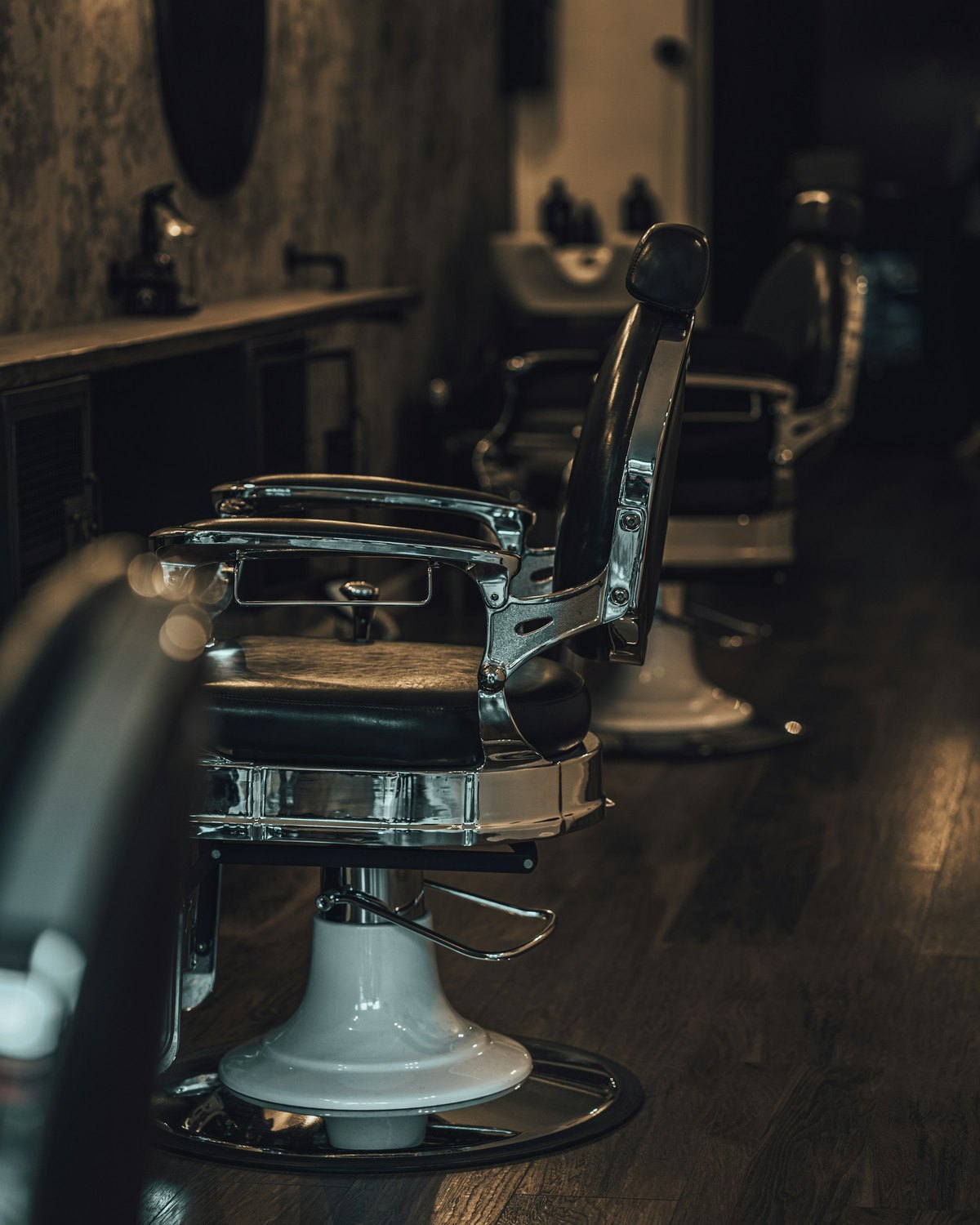 Clippers, shears and combs laid out on the counter